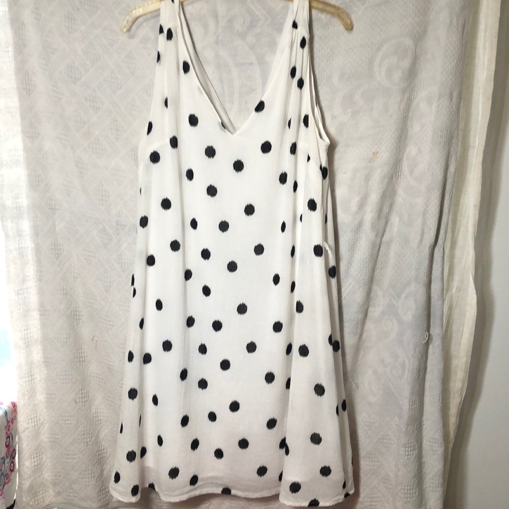 A New Day black and white polka dot dress